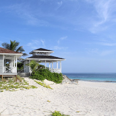 A private Gazebo on Orchid Bay Beach