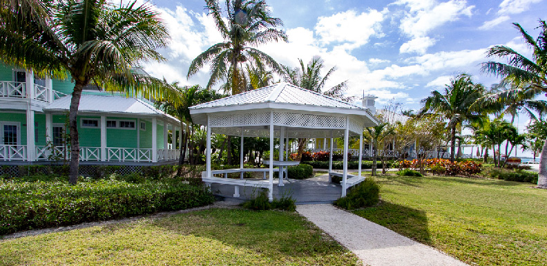 The gazebo at Orchid Bay Marina 