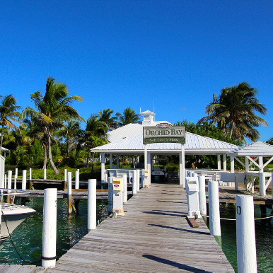 From the dock, entrance to the marina