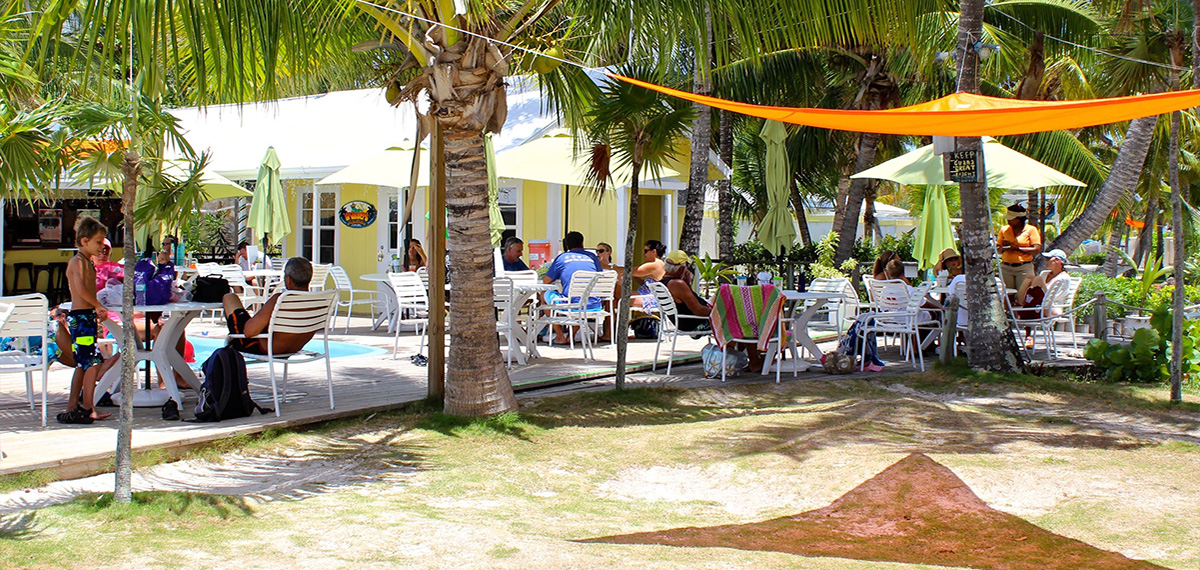 The deck at Sunsetter Restaurant